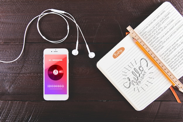 A close-up shot of a podcast listening app on a smartphone, highlighting the transcript feature with text scrolling in sync with the audio. The user interface is clean and easy to navigate.