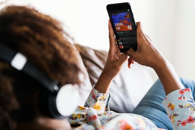 A smartphone displaying an app interface with exclusive podcast content, including bonus episodes, early access, and behind-the-scenes footage, accessible only to community members.