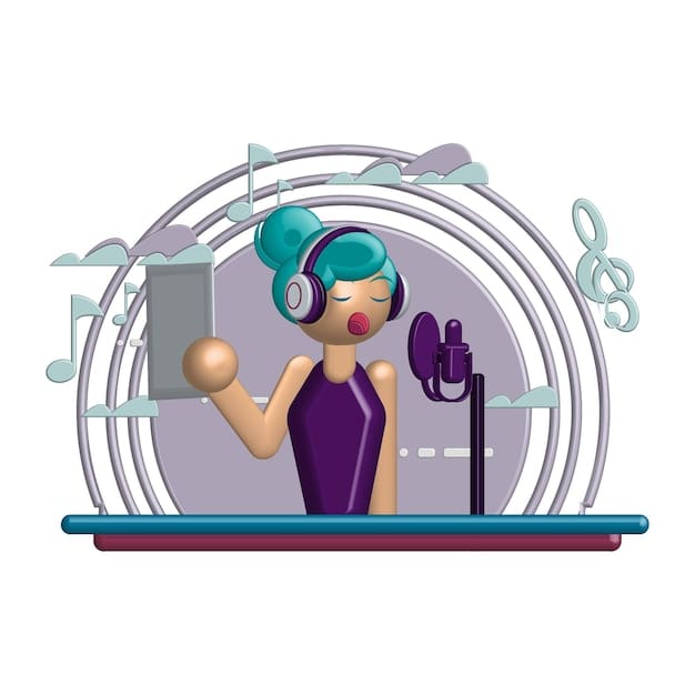 A digital illustration of a person reaching out to multiple podcast logos, visually representing the concept of targeting specific podcasts for guest appearances.