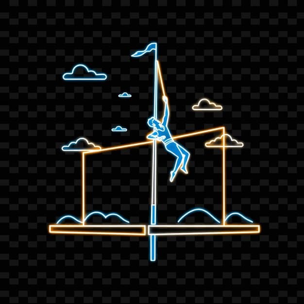 A visual metaphor of a tightrope walker balancing on a thin line, with copyright symbols on one side and a megaphone representing fair use on the other, illustrating the delicate balance.