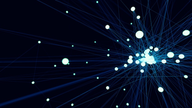 An abstract image representing data streams and interconnected nodes, with smaller nodes struggling to connect to a larger, central hub, symbolizing the challenges of discoverability for independent creators in a platform-dominated landscape.