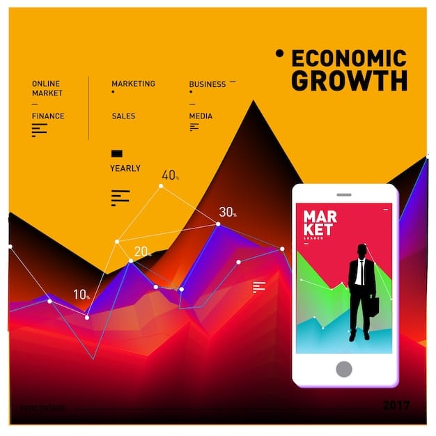 A graphic illustrating data points and analytics dashboards converging into a rising arrow, representing insights and growth for podcast creators.