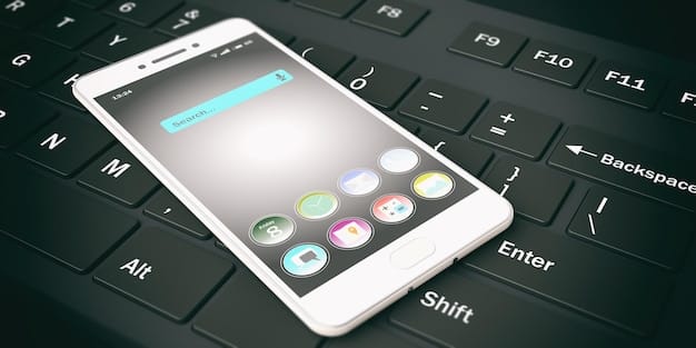 A close-up of a smartphone screen displaying various social media icons and podcast app interfaces, with notification bubbles, symbolizing automated social media management.